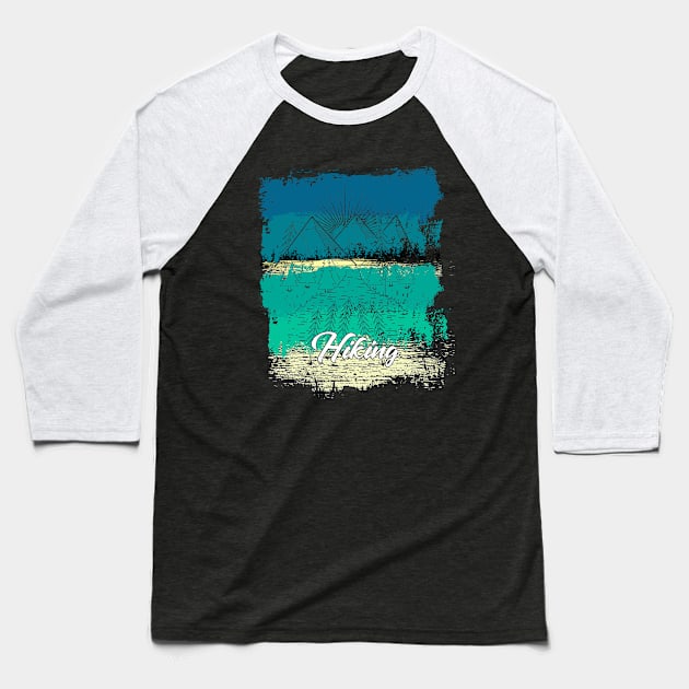 Hiking Baseball T-Shirt by Creative Brain